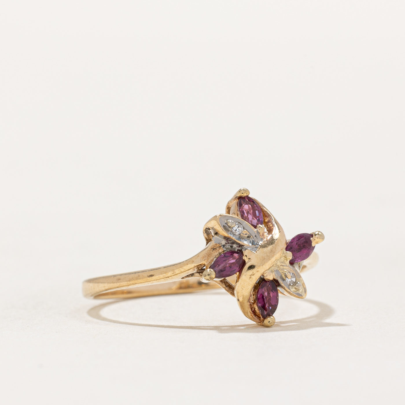Exquisite Ruby & Diamond Ring | 0.18ctw Ruby & 0.02ctw Diamond | Size 8 | Perfect for Anniversary, Engagement & Special Occasions