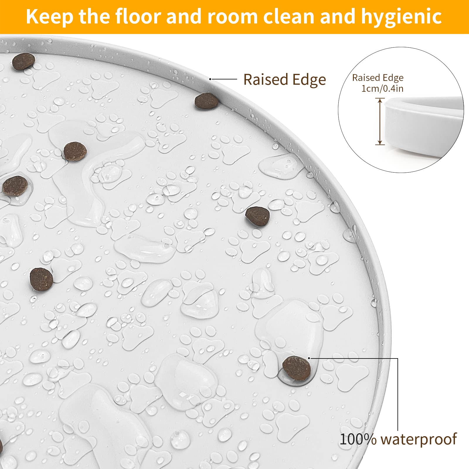 Non-Slip Waterproof Pet Placemat for Dogs and Cats - 19