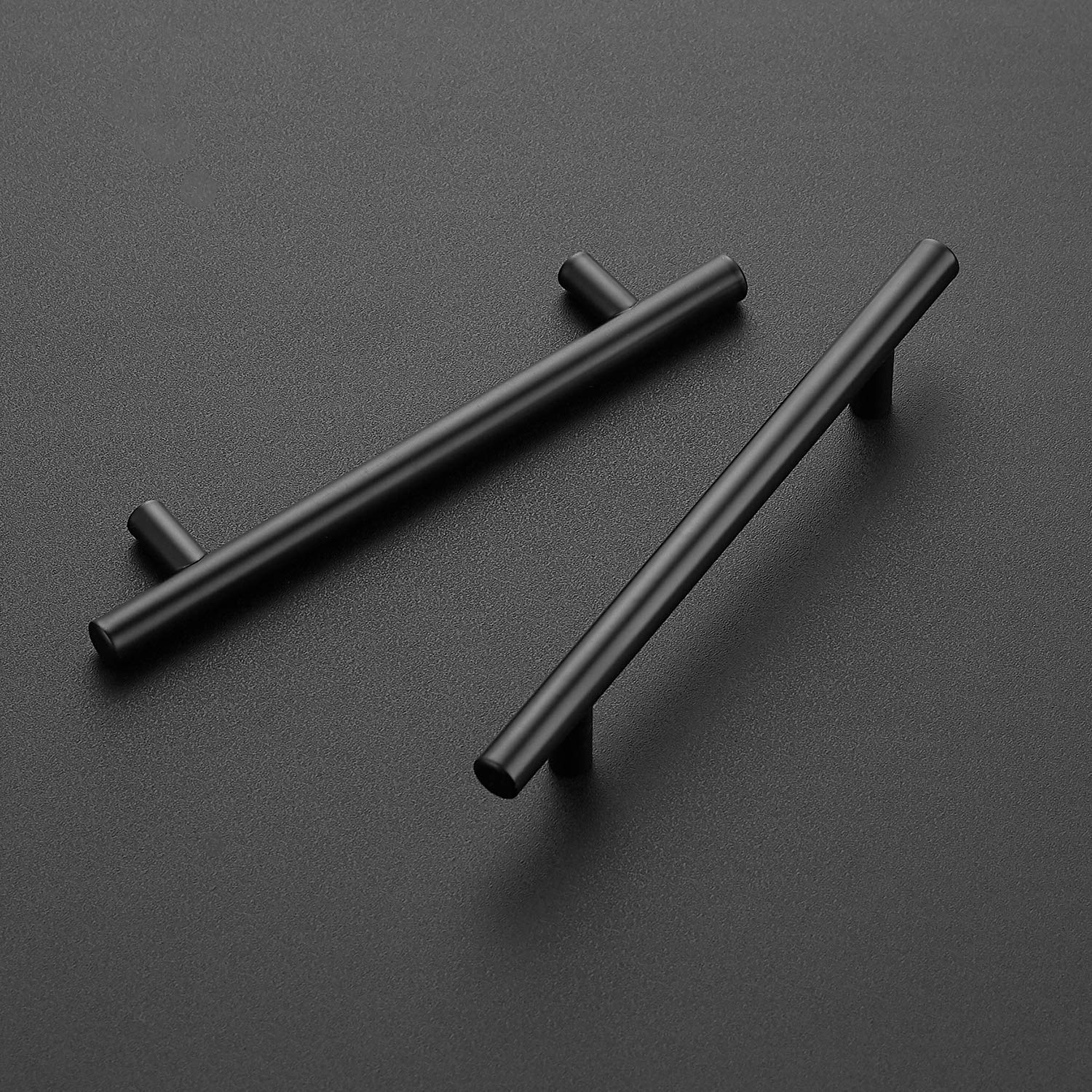 Ravinte 20 Pack Matte Black Stainless Steel Cabinet Pulls - 7.38 Inch Kitchen Drawer Handles with Mounting Template (5