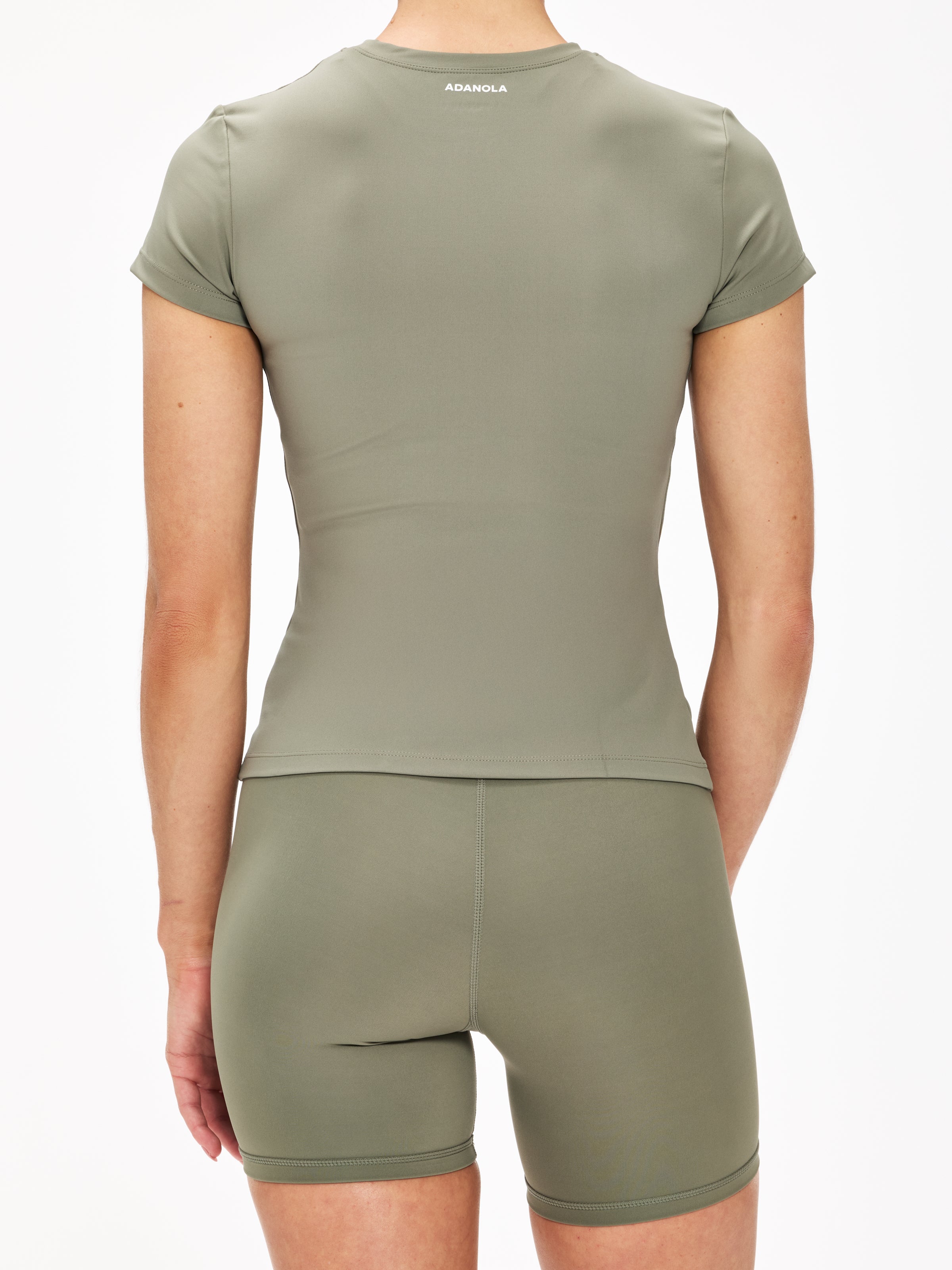 Adanola Women's Ultimate Short Sleeve Longline T-Shirt - Slim Fit Casual Basic Tee for Yoga, Gym & Everyday Wear