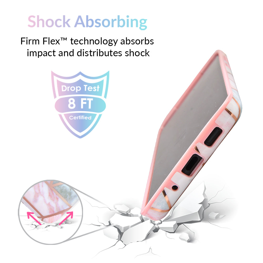 Stylish Geometric Marble Design Samsung Phone Case - Durable Protective Cover for Galaxy S21/S20/Note 20 - Perfect for Work, Travel & Everyday Use