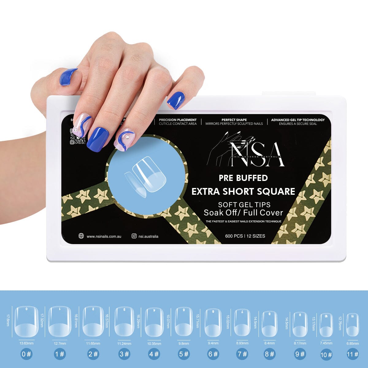 Gel Nail Extensions - Pre Buffed Tips for Strong & Natural-Looking Nails | Perfect for DIY Manicures & Salon Quality Results