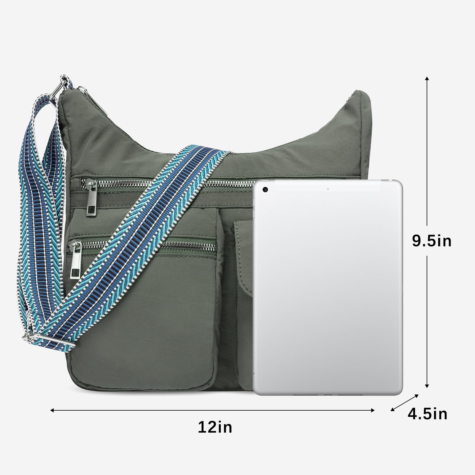 CLUCI Women's Anti-Theft Crossbody Bag - Waterproof Nylon Purse for Travel & Daily Use
