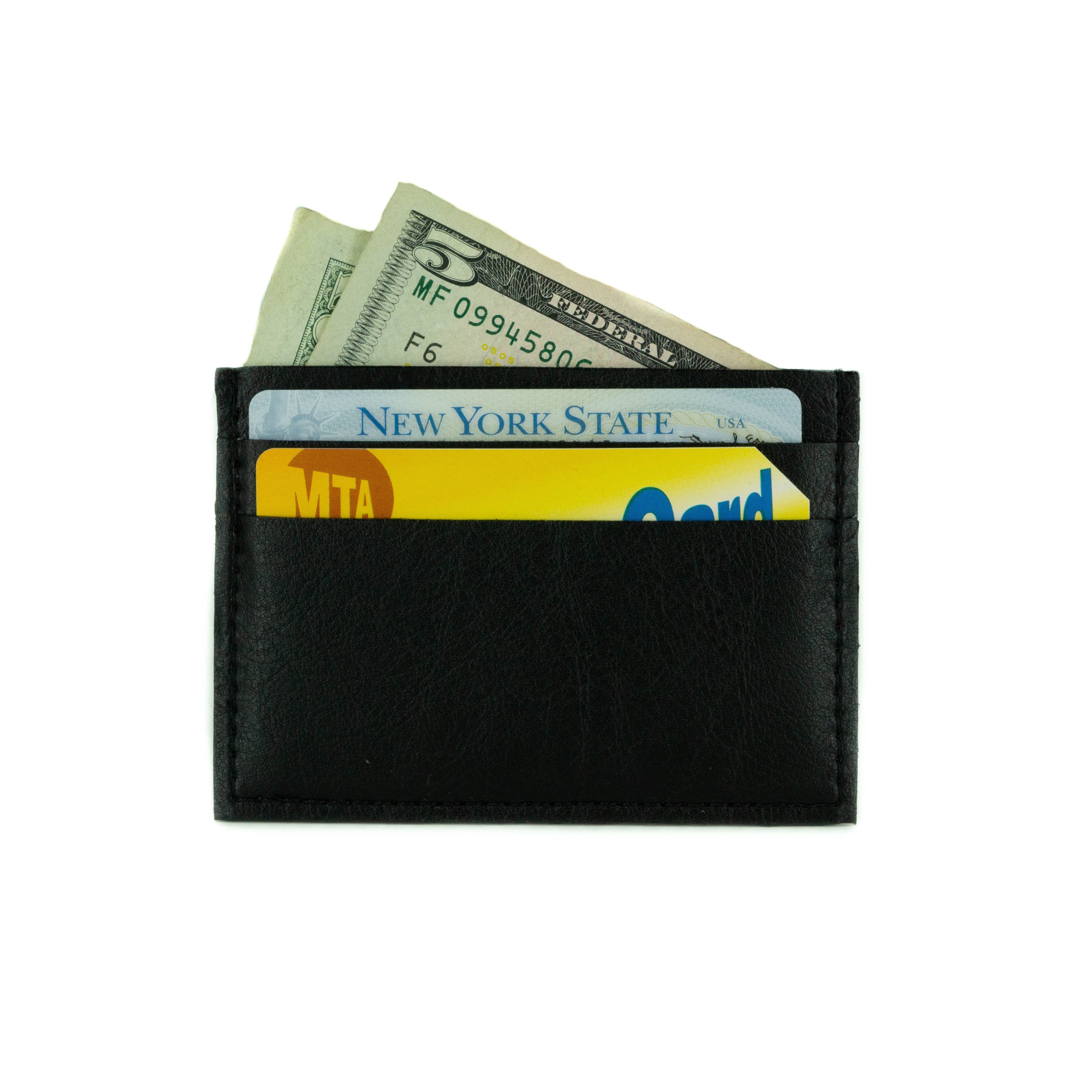 Premium Novacas Boris Black Leather Card Holder - Slim RFID Blocking Wallet for Men & Women - Perfect for Travel, Business & Everyday Use