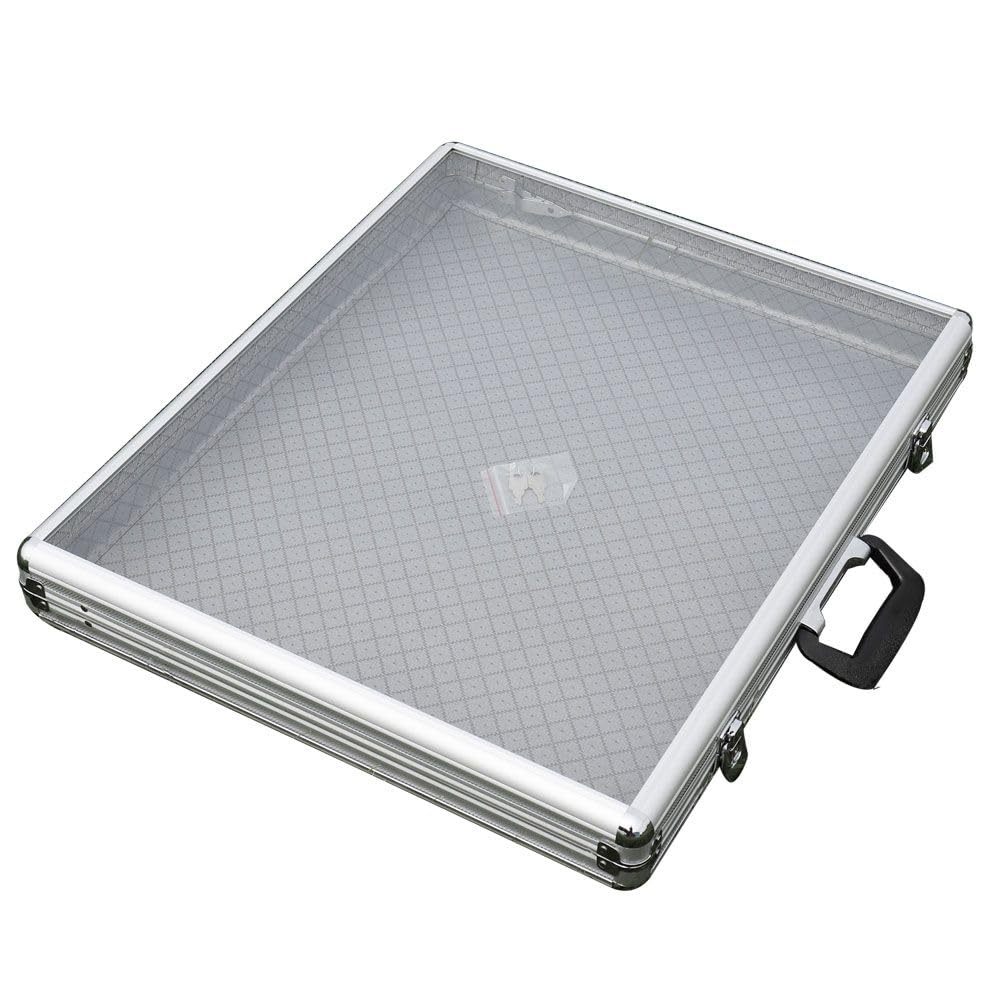 Premium Aluminum Frame with Clear Glass Top Display Case - Showcase Collectibles, Jewelry & Artwork in Style