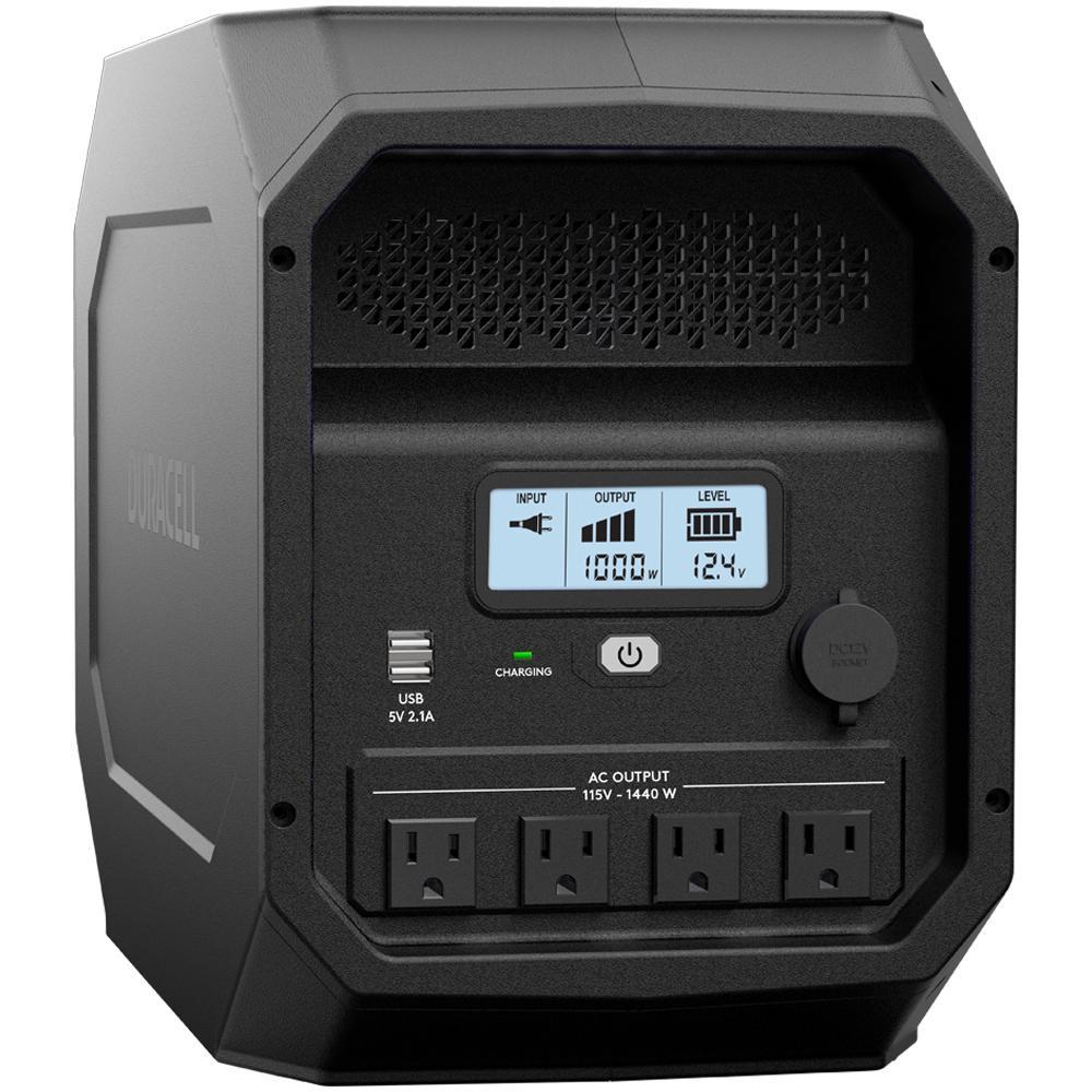 Duracell PowerSource 1440W Portable Power Station with 660Wh Capacity | 4X 1800W AC Outlets & Solar Generator | Emergency Backup for Home, Camping & Outdoor Adventures