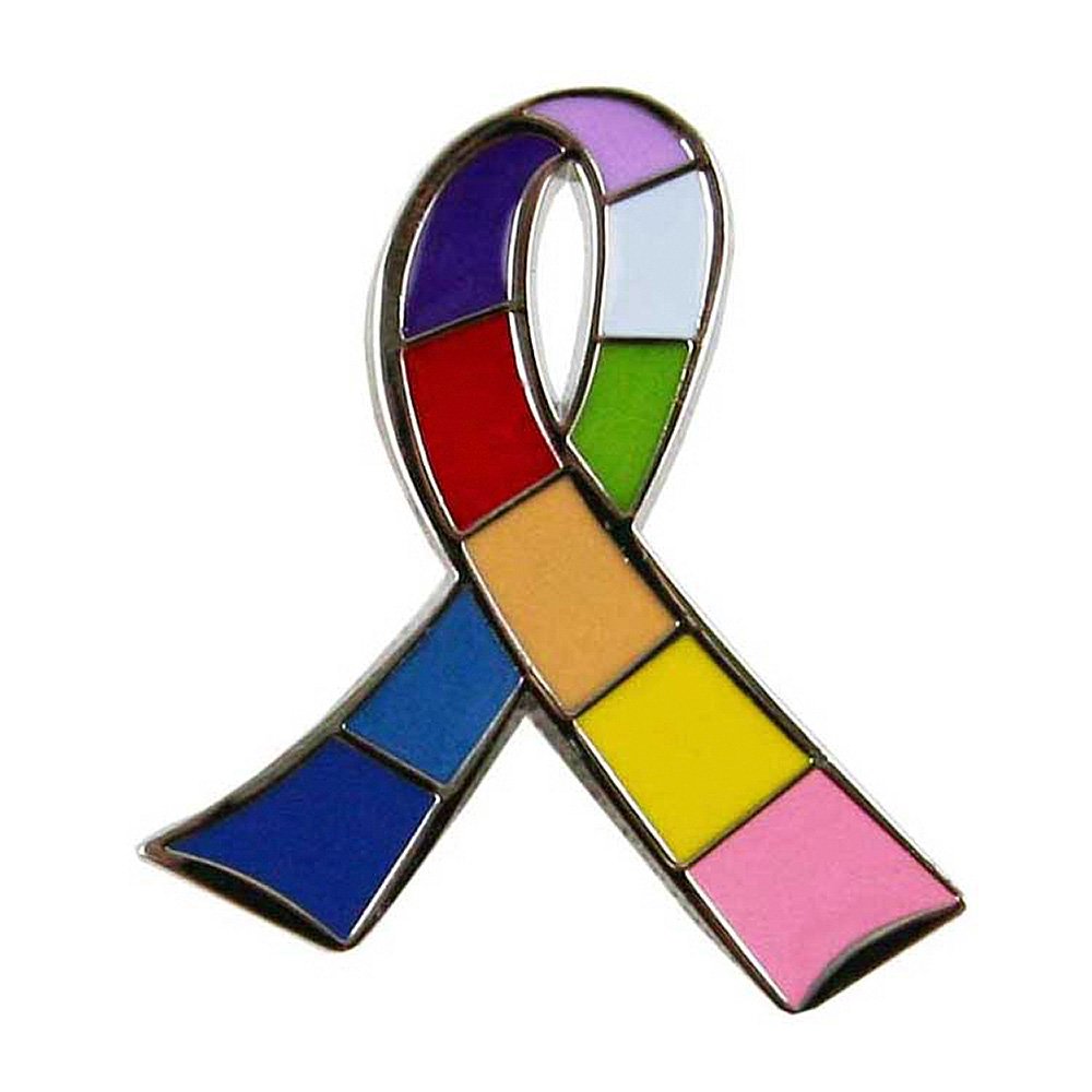 Cancer Awareness Multi Ribbon Pin - Support Breast, Lung, Prostate & More Causes - Wear for Charity Events, Fundraisers & Daily Inspiration