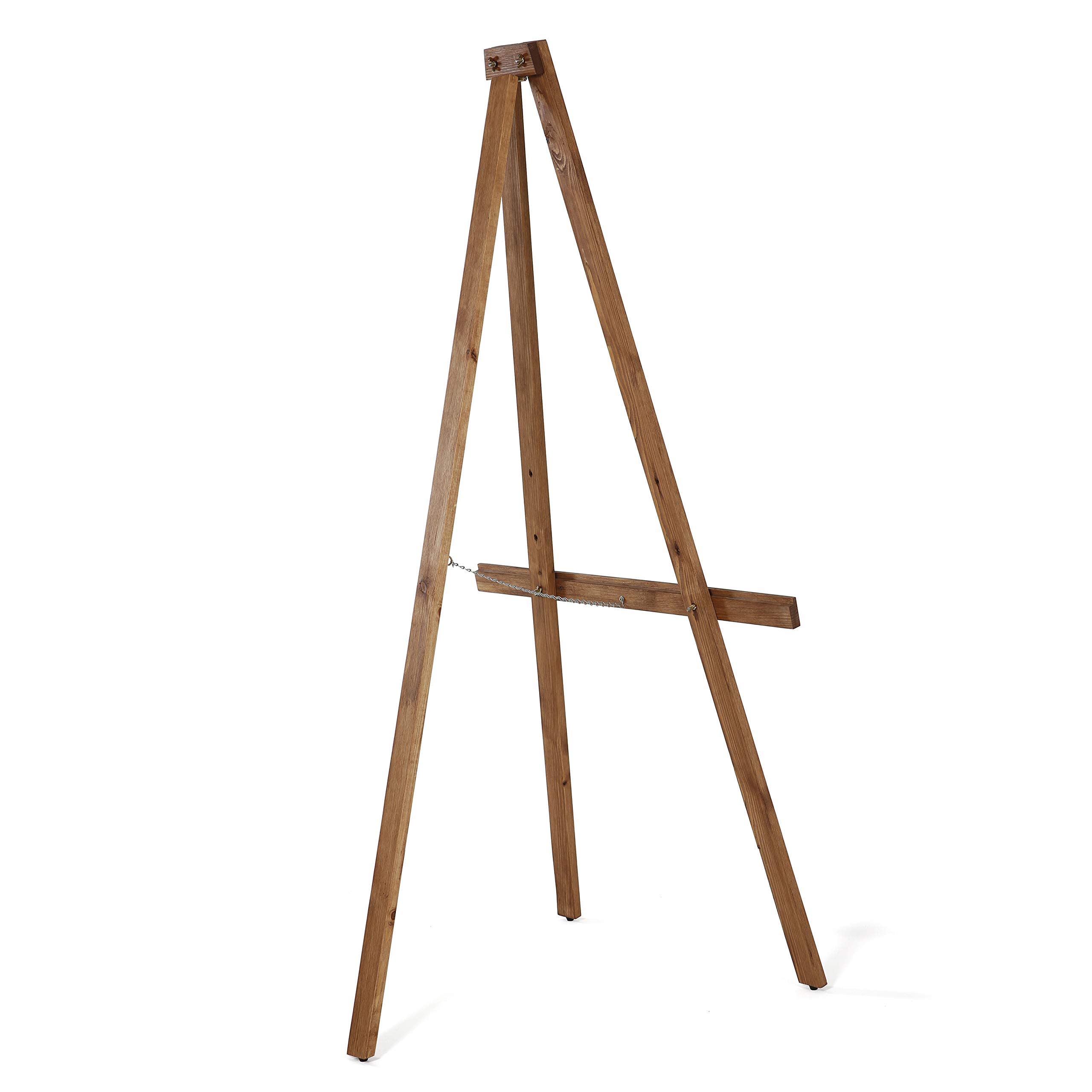 Premium Adjustable Wooden Art Easel Stand - Rustic Dark Wood Tripod Display for Artists, Painting, Drawing & Canvas (23.43x62.80 Inches) - Perfect for Studios, Classrooms, Weddings & Home Decor