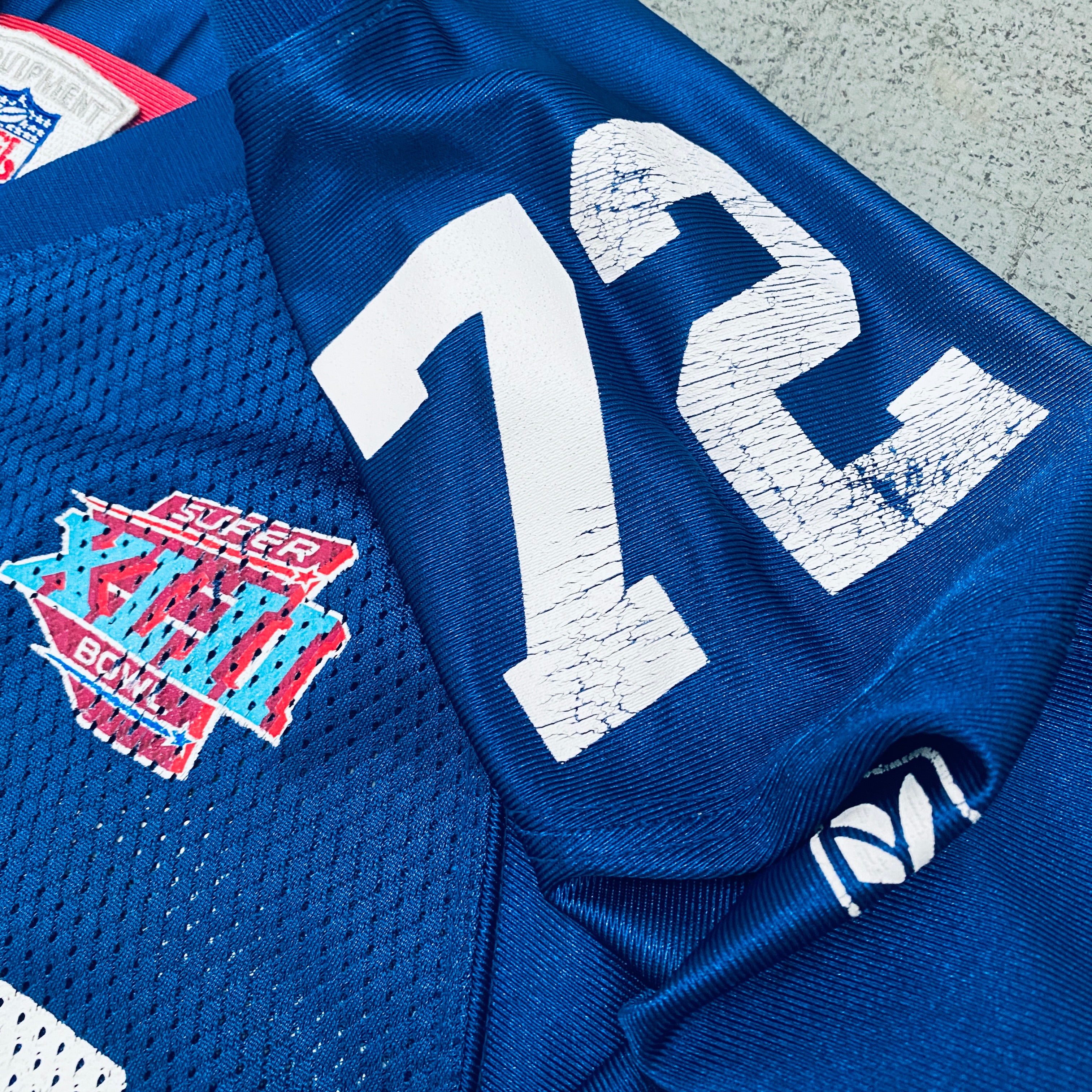 Authentic New York Giants Osi Umenyiora 2007/08 Jersey with Super Bowl XLII Patch (Size S) - Perfect for NFL Fans, Game Day & Collectors