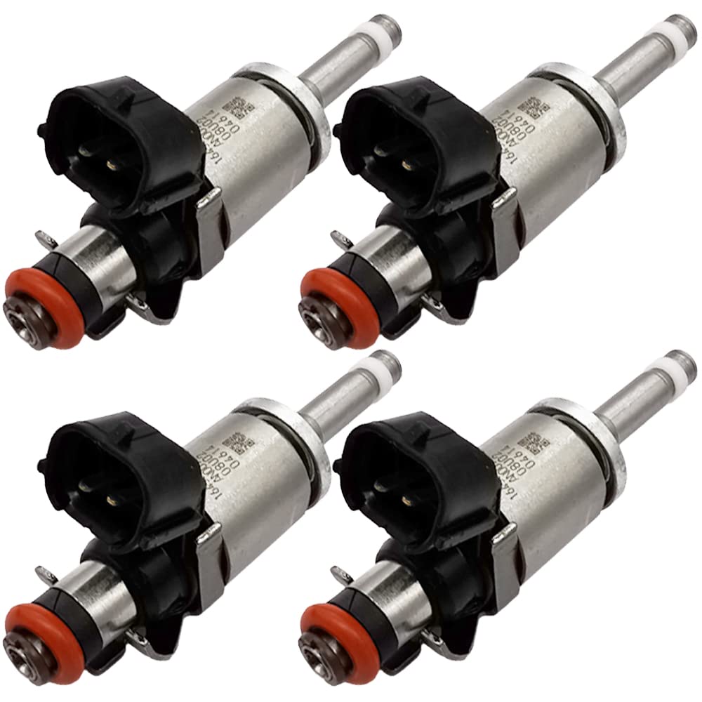 4Pcs Fuel Injector Nozzle 6 Holes Disc 16450-5LA-A01 FJ1208 Compatible with Honda Accord 2.4L 2013-2017 & CR-V 2.4L 2015-2016 - Engine Performance Upgrade for Smoother Acceleration and Better Fuel Efficiency