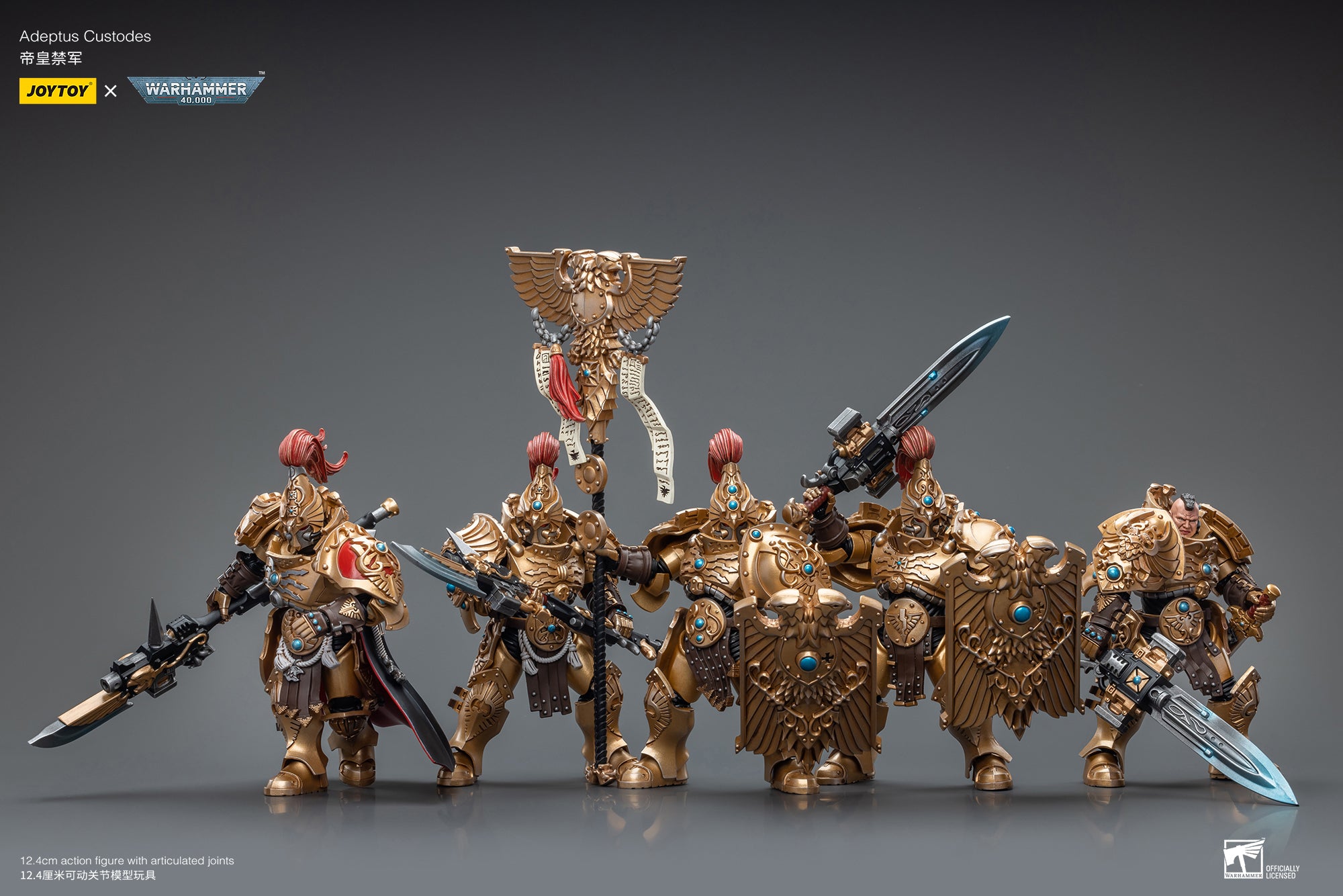 1/18 JOYTOY Warhammer 40K Adeptus Custodes Action Figure - Highly Detailed Collectible Miniature for Tabletop Gaming & Display