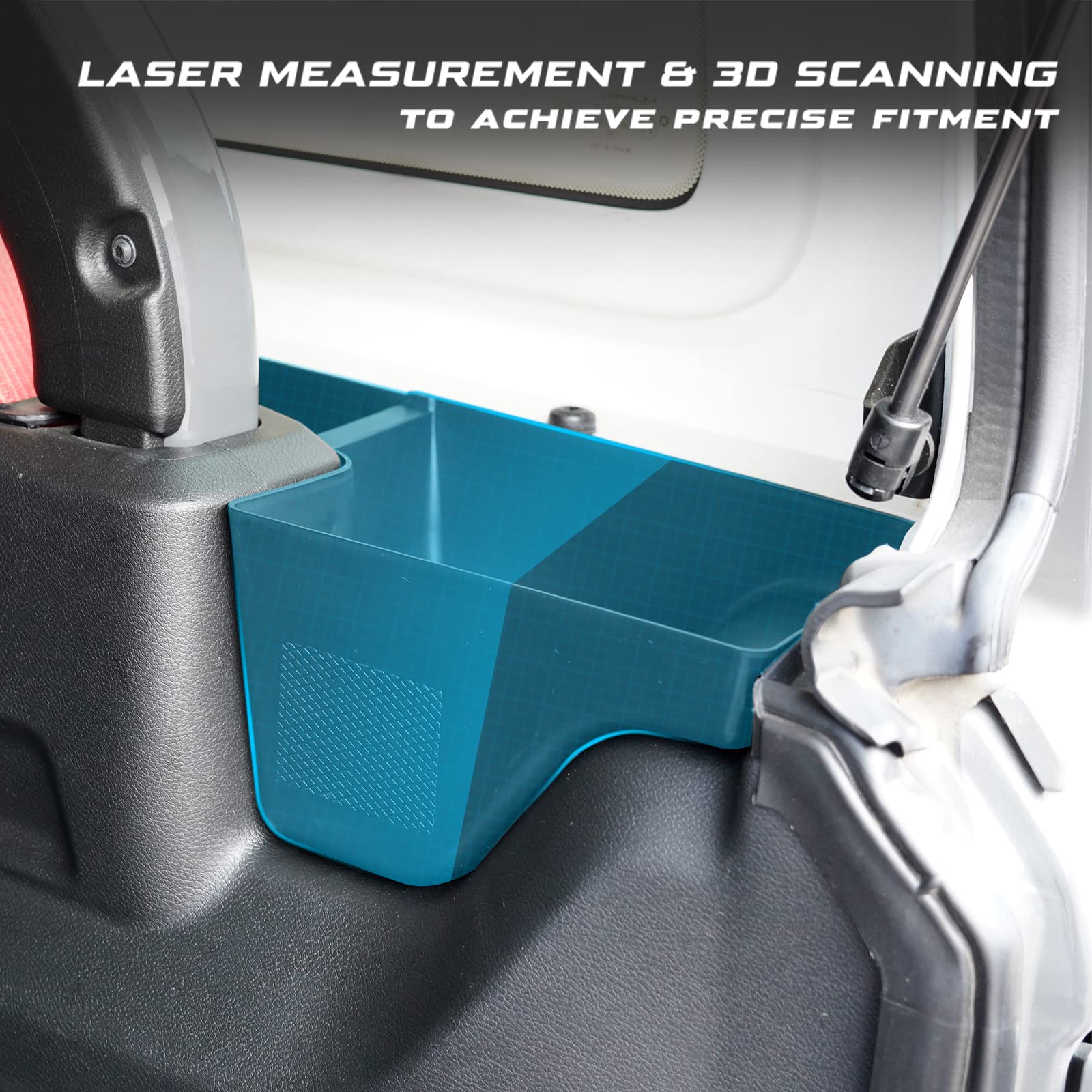 Kiwi Master Wheel Well Storage Trunk Organizers for 2018-2023 Jeep Wrangler JL - Rear Storage Bin Box Tray, Interior Accessories Parts (Left & Right Side, Pair, Black) - Perfect for Road Trips, Camping & Off-Road Adventures