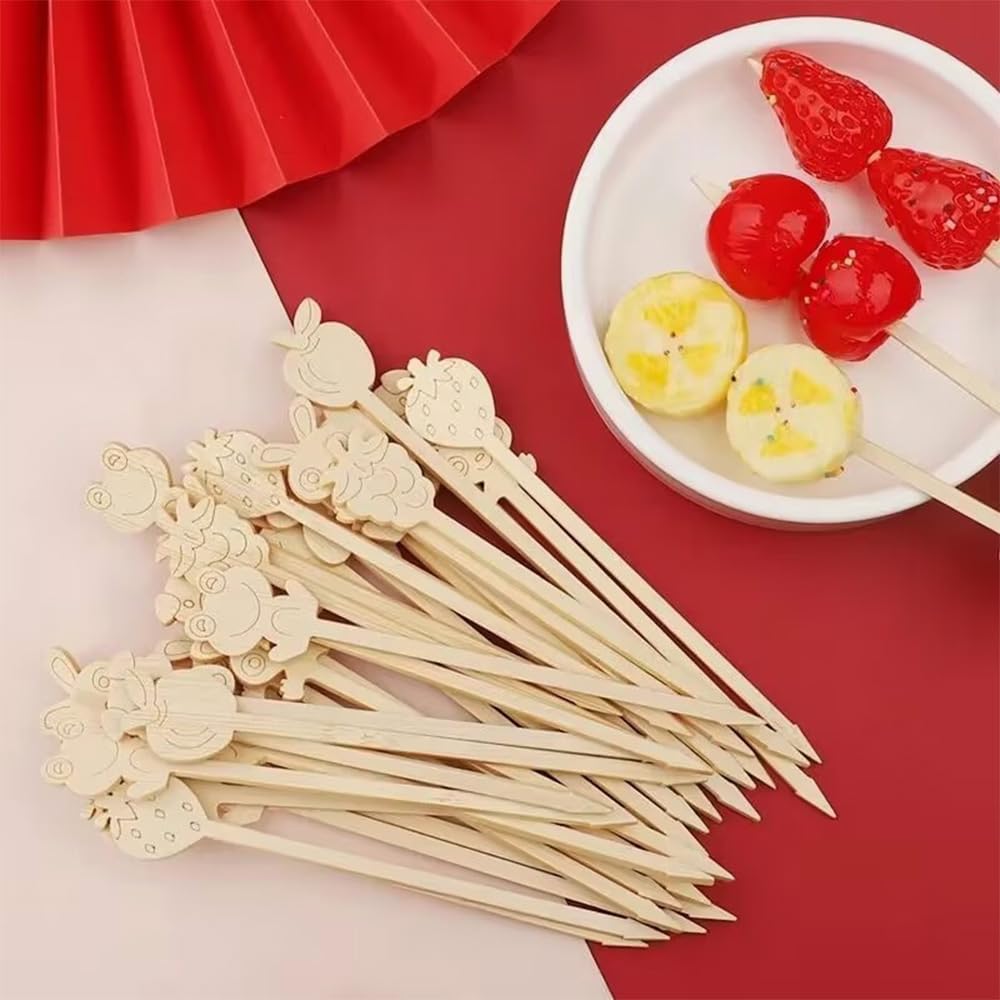 Eco-Friendly Natural Bamboo Skewers for Appetizers - 3.5