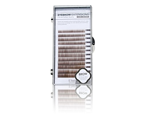 KC Republic Dark Brown Eyebrow Extensions - Mixed Length Trays 5-8mm | Natural-Looking Eyebrow Enhancement for Everyday Glam & Special Occasions
