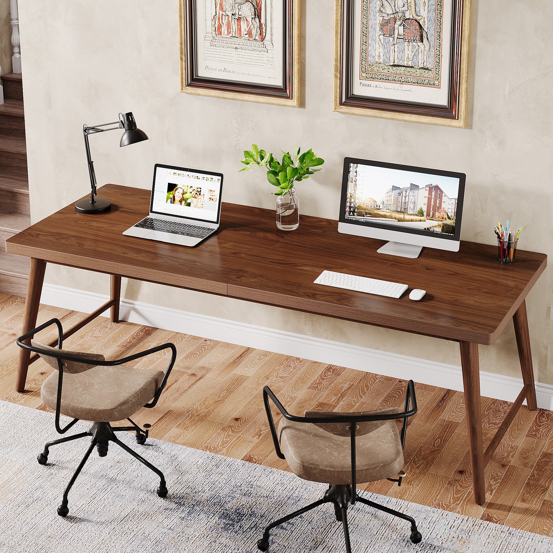 2 Person Computer Desk, 78.7