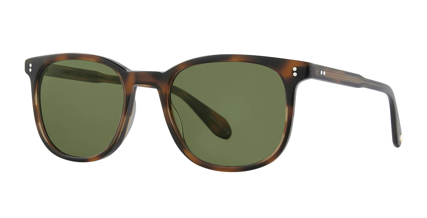 Garrett Leight Bentley 2036 Tortoise Shell Acetate Sunglasses - Classic Retro Style for Men & Women - Perfect for Driving, Beach & Outdoor Activities