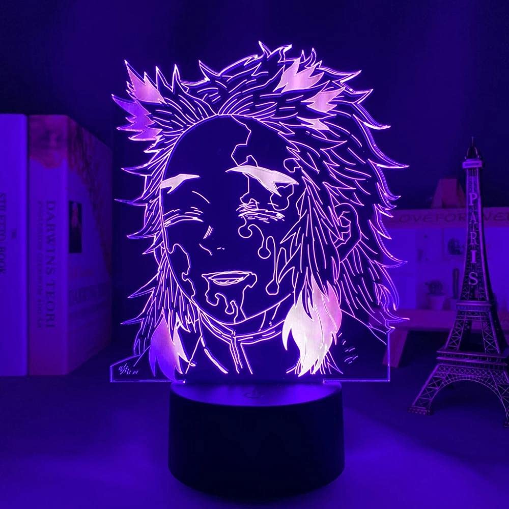 Demon Slayer Kyoujurou Rengoku Anime 3D LED Night Light - 16 Color Changing Table Lamp with Remote Control for Home Decor, Christmas Gifts, Kids Room, Manga Fans | Perfect for Bedroom, Living Room, Office & Anime Themed Parties
