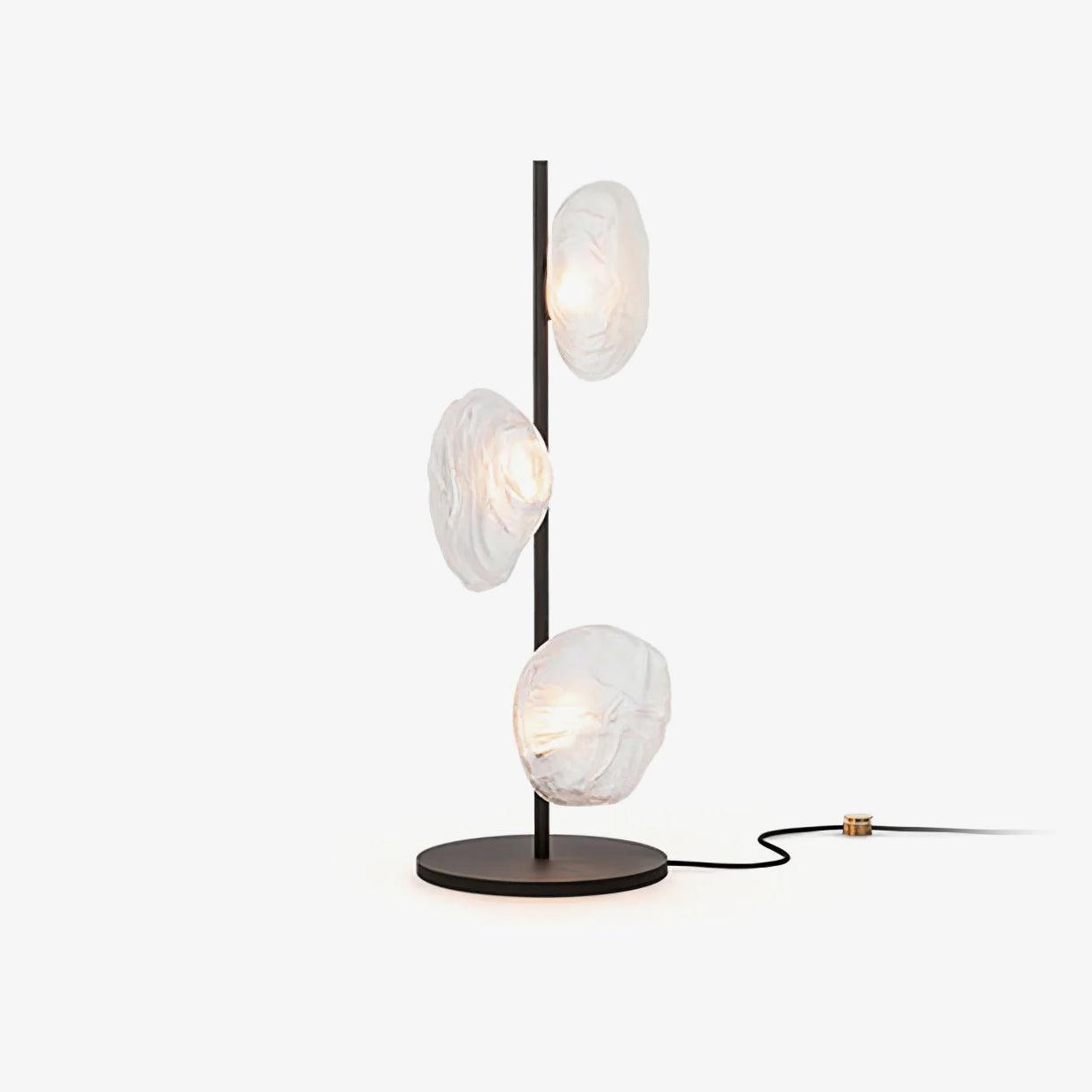 Elegant Glass Petals Table Lamp - Modern Home Decor for Bedroom, Living Room & Office - Soft Ambient Lighting for Relaxation & Reading