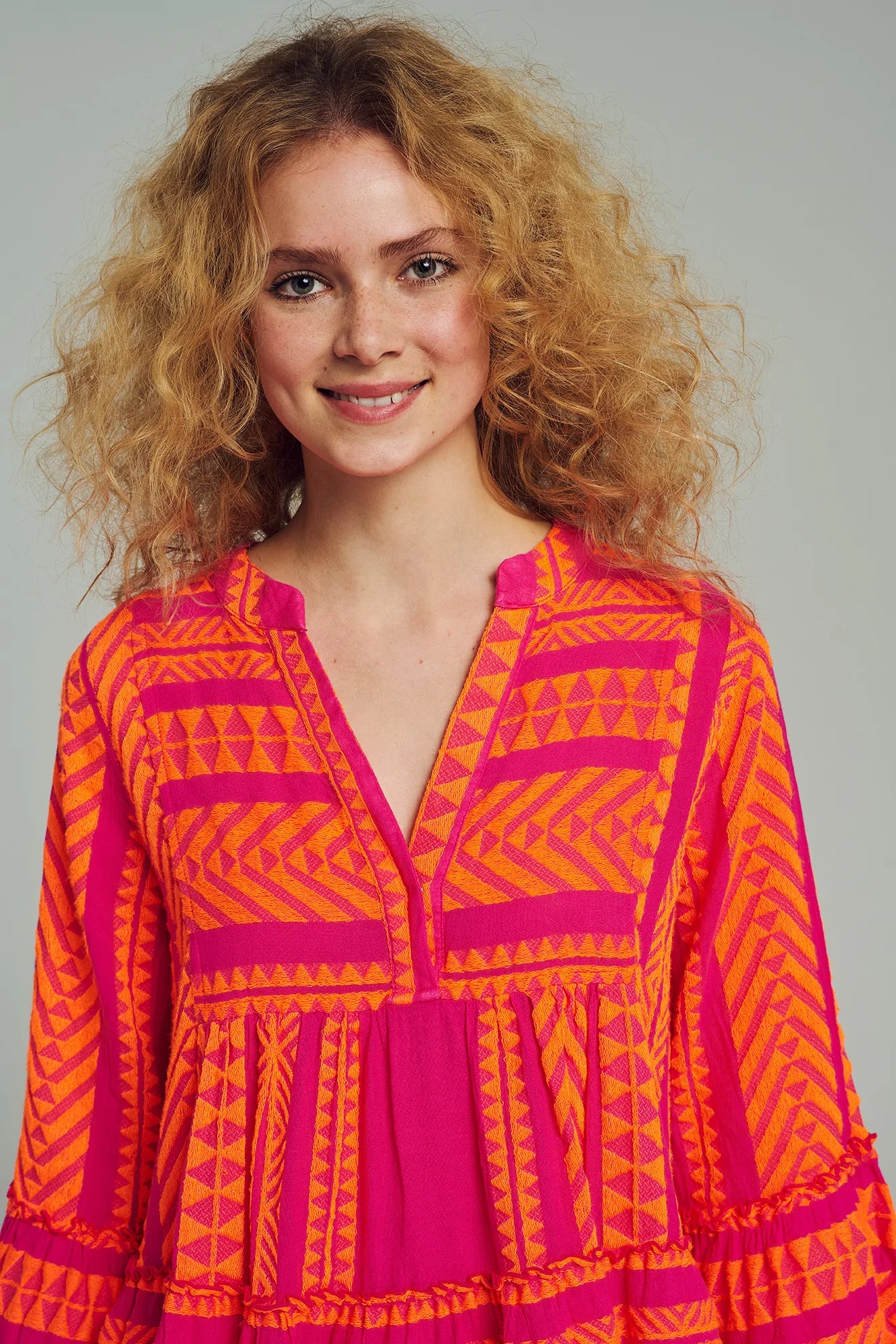 Ella Shorts for Women - N.Orange/Fushia - Stylish Casual Summer Shorts for Outdoor Activities, Beach, and Travel