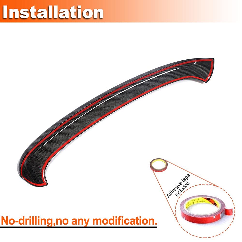 MCARCAR Carbon Fiber Rear Trunk Spoiler Wing for Volkswagen VW Golf 5 MK5 GTI & R32 Hatchback (2005-2009) - High Kick Lip Style - Enhances Aerodynamics & Sporty Look - Perfect for Car Enthusiasts & Performance Upgrades