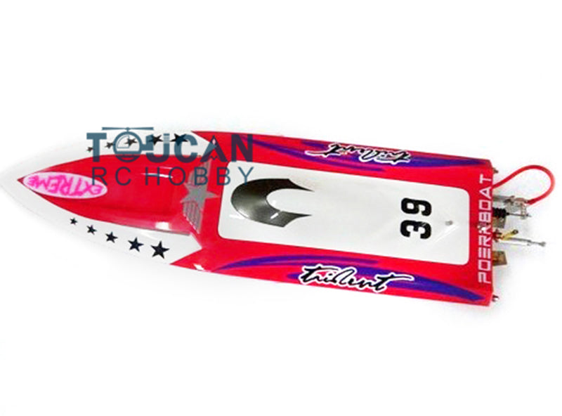 H640 Painted Fiberglass Red Electric RC Race Boat with Motor, Servo & ESC (Battery Not Included) - 640x195x105mm, 65-70km/h High Speed for Pools, Lakes & Racing Competitions