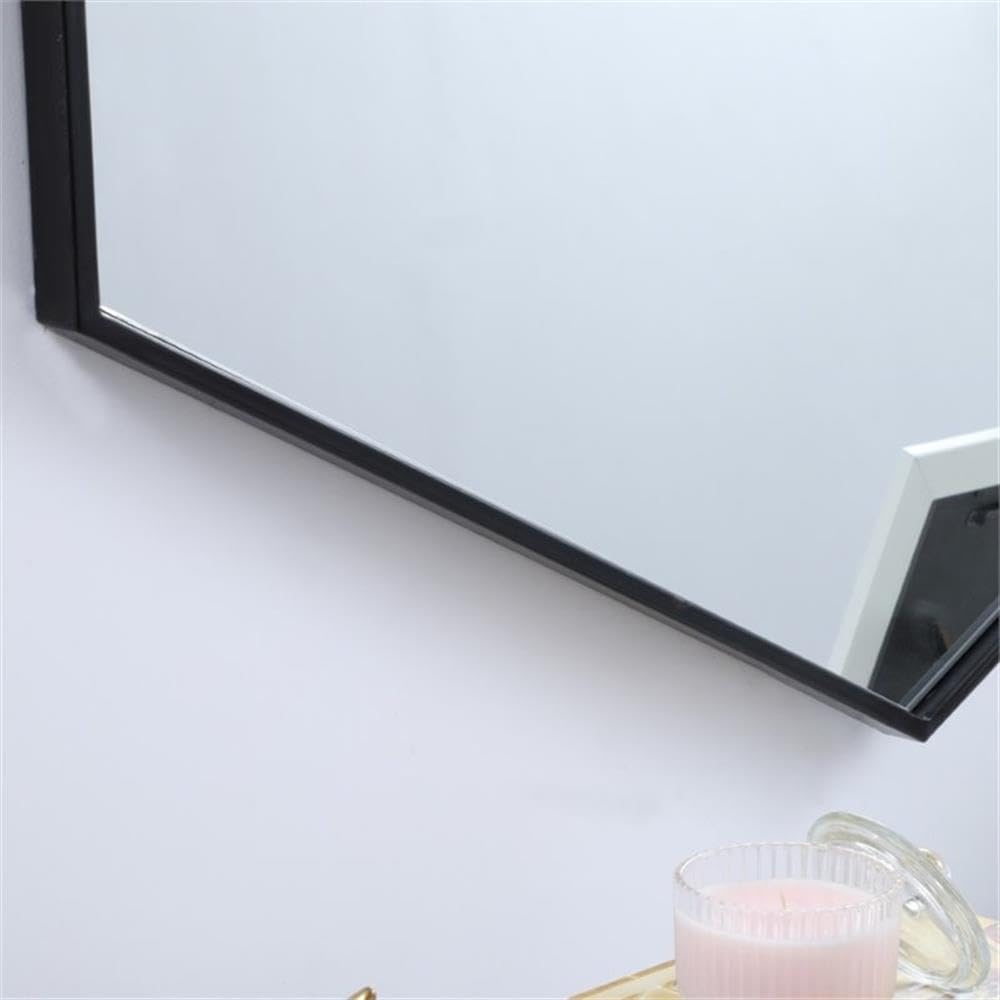 Black Hexagonal Metal Frame Mirror 32