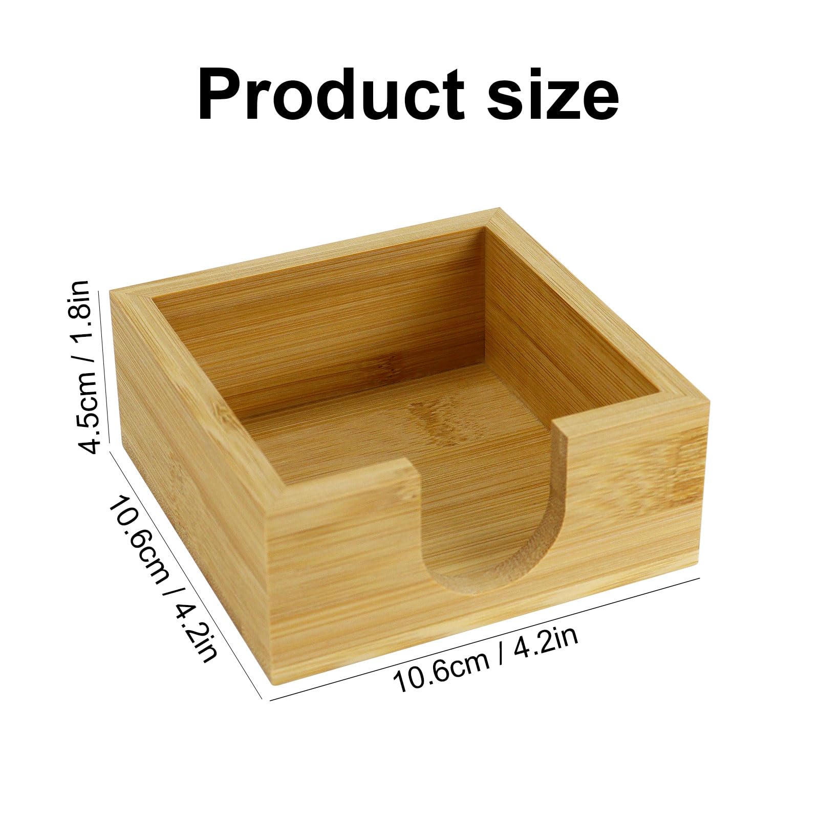 Wooden Bamboo Sticky Note Holder - Memo Organizer & Paper Dispenser for School, Office, Home Desk - Perfect for Notes, Reminders & Desk Organization
