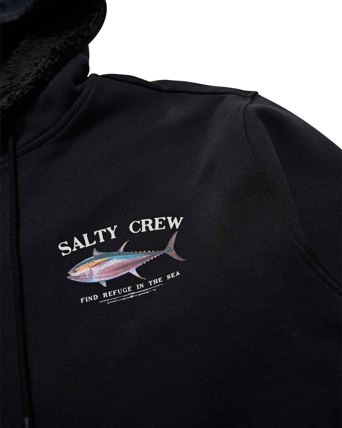 Salty Crew Big Blue Fleece Lined Zip Thru Hood - Warm Winter Pullover Hoodie for Men & Women - Perfect for Outdoor Activities, Camping and Cold Weather