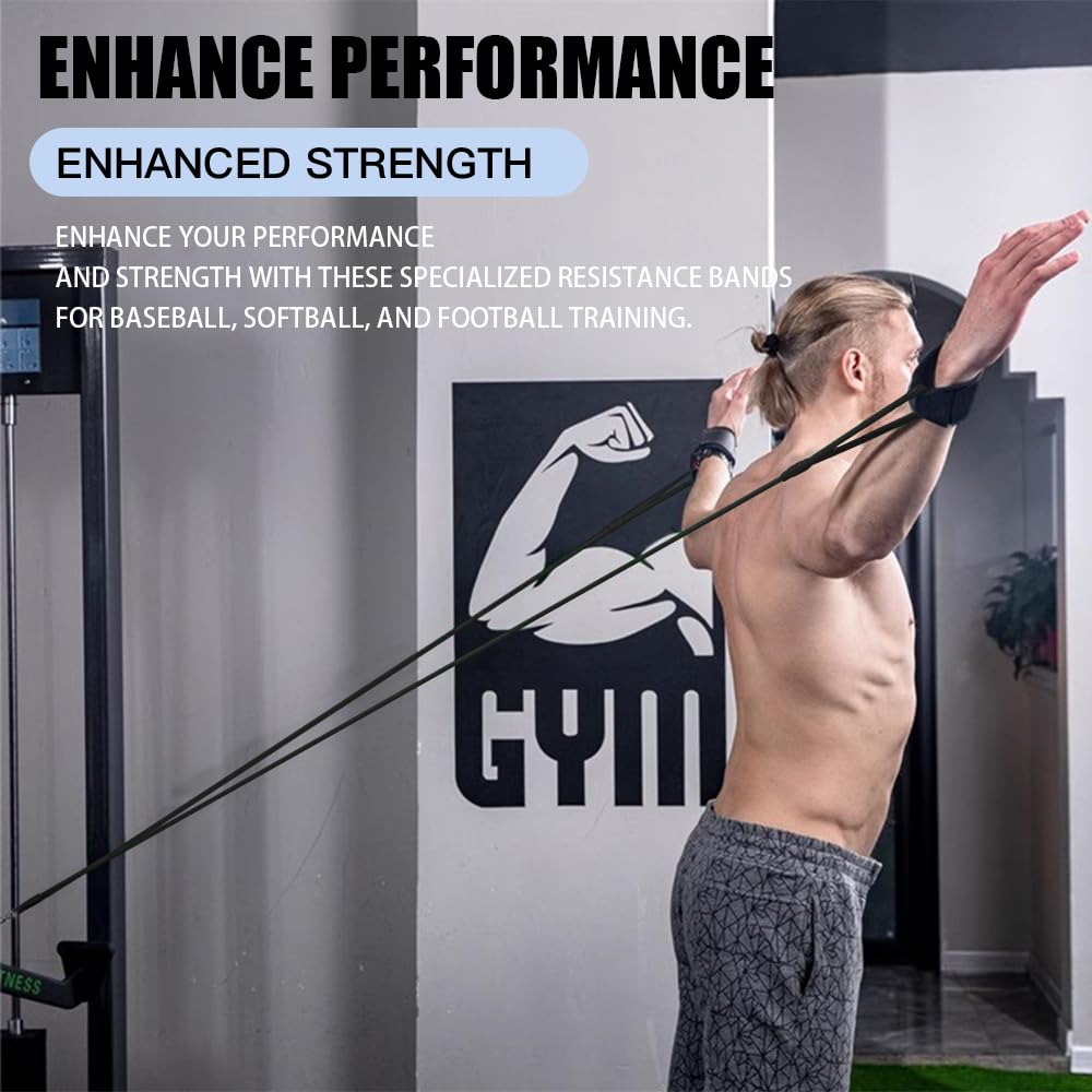 Baseball & Softball Resistance Training Bands - Pitching Arm Trainer for Strength & Warm Up | Baseball Training Equipment for Throwing & Stretching | Perfect for Pitchers, Coaches & Athletes