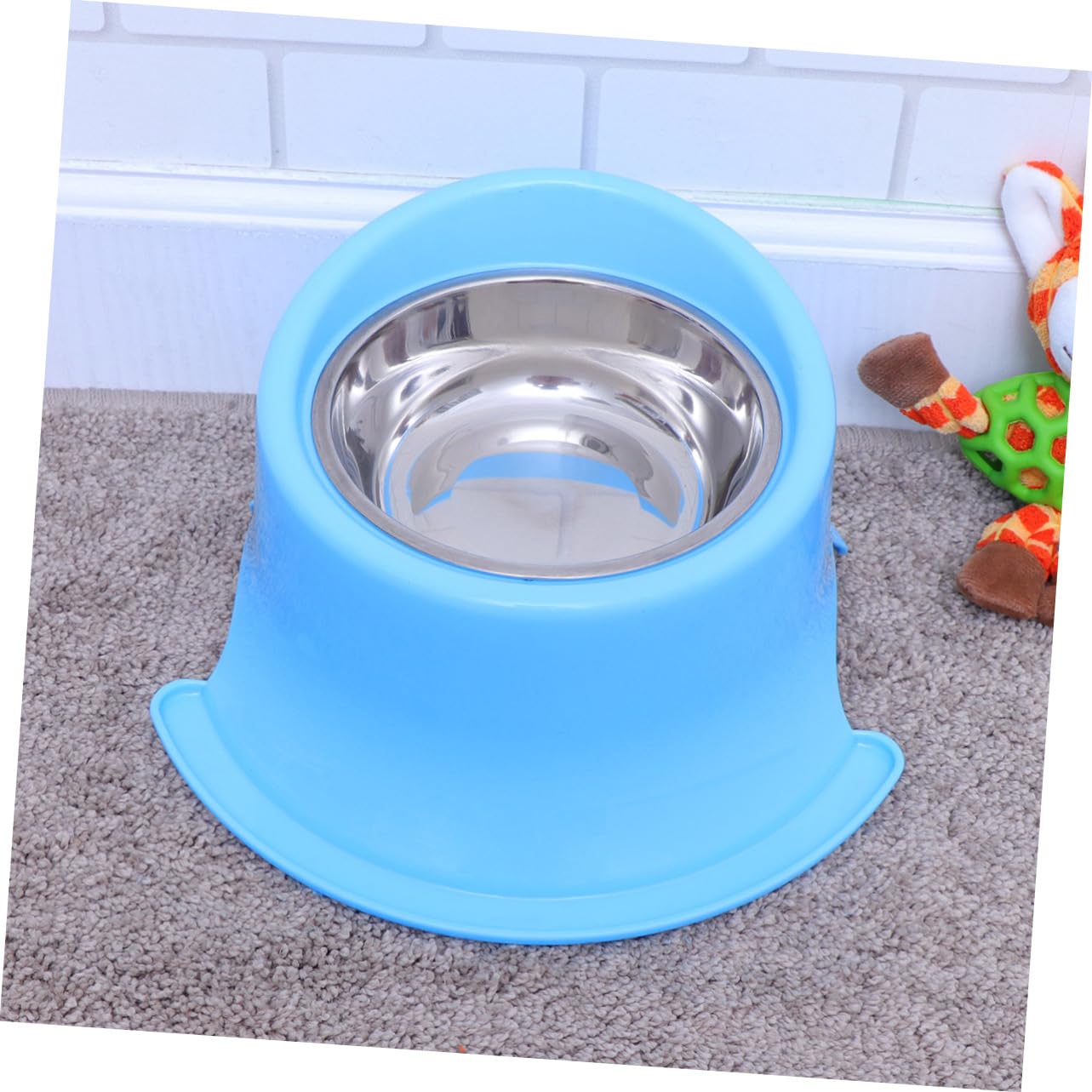 SUPVOX 2 Pack Elevated Dog Bowls with Non-Slip Feet - Stainless Steel Pet Food and Water Dishes for Puppies, Cats, Small & Medium Dogs - Perfect for Mealtime, Travel, and Outdoor Use