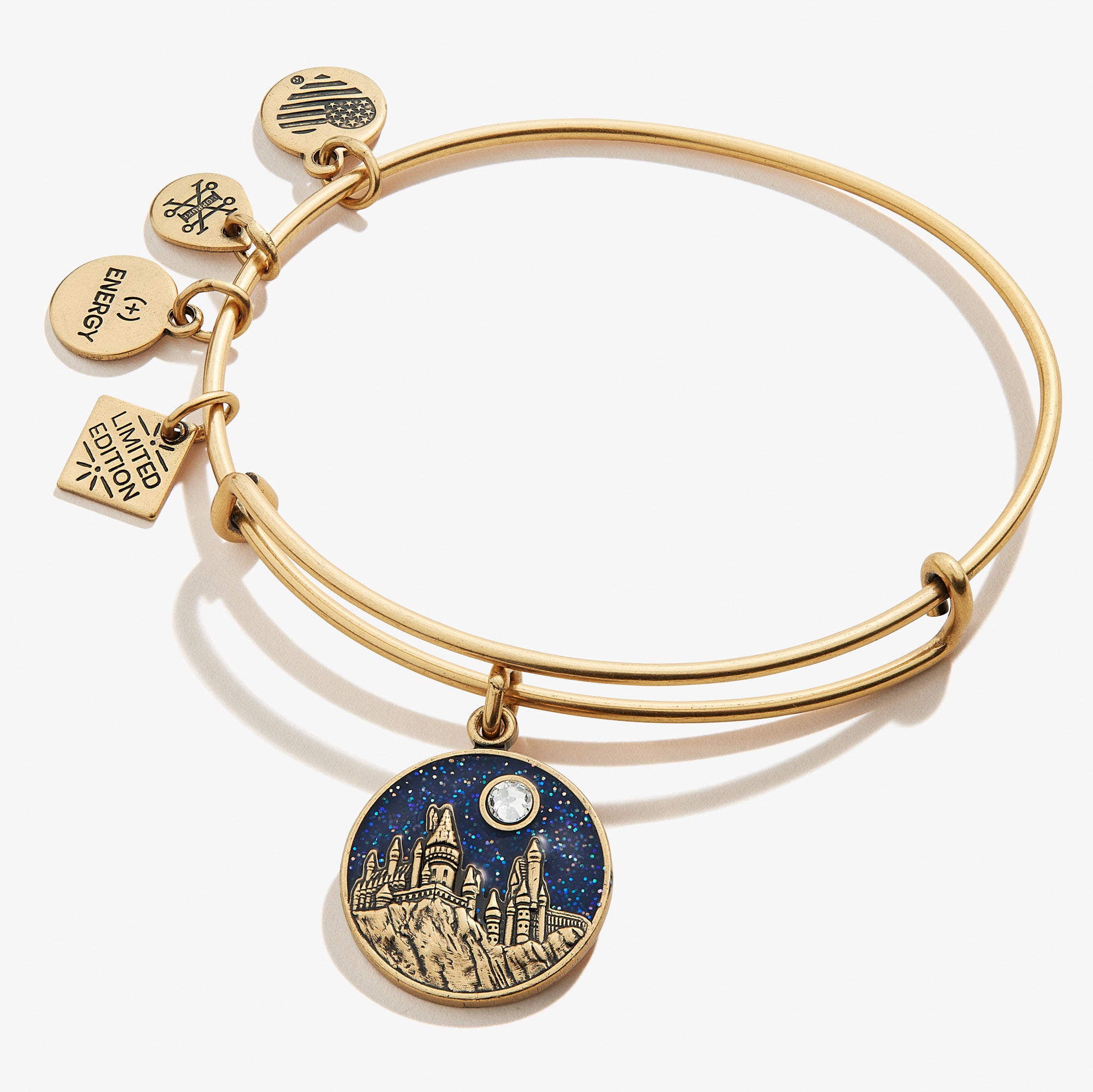 Harry Potter Hogwarts Castle Charm Bangle - Official Wizarding World Jewelry for Fans & Collectors | Perfect for Cosplay, Gifts & Harry Potter Themed Parties