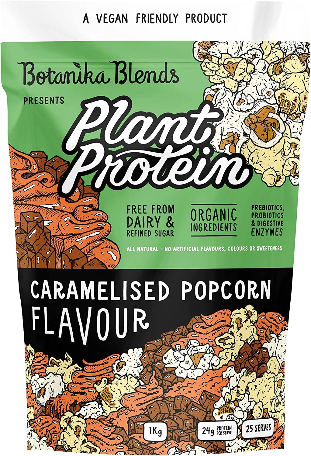Botanika Blends Plant Protein Custard Filled Cinnamon Donut 1kg - Vegan Protein Powder for Baking, Smoothies & Healthy Desserts | Gluten-Free & Dairy-Free Snack