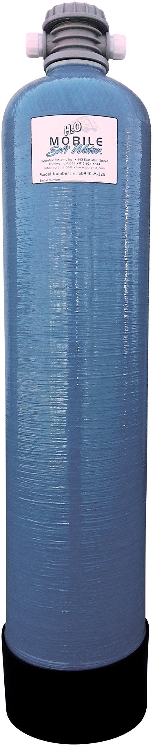 Portable 32,000 Grain Water Softener System - Lead Free Mobile Water Softener for RV, Camping & Home Use - Removes Hard Water Minerals for Cleaner Showers & Better Tasting Water