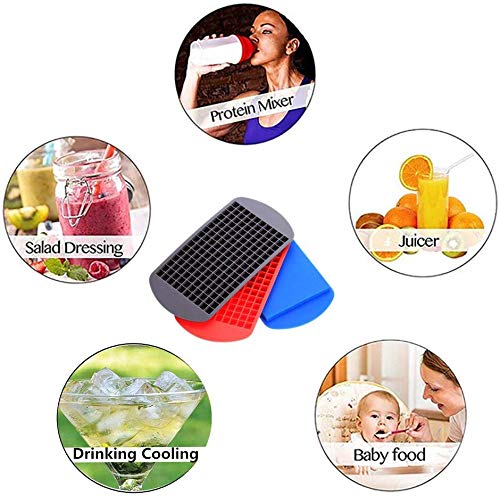 160 Grids Mini Silicone Ice Cube Trays - 3-Pack Tiny Ice Molds for Cocktails, Whiskey, Coffee & Chocolate - Perfect for Home Bars, Parties & Kitchen Use
