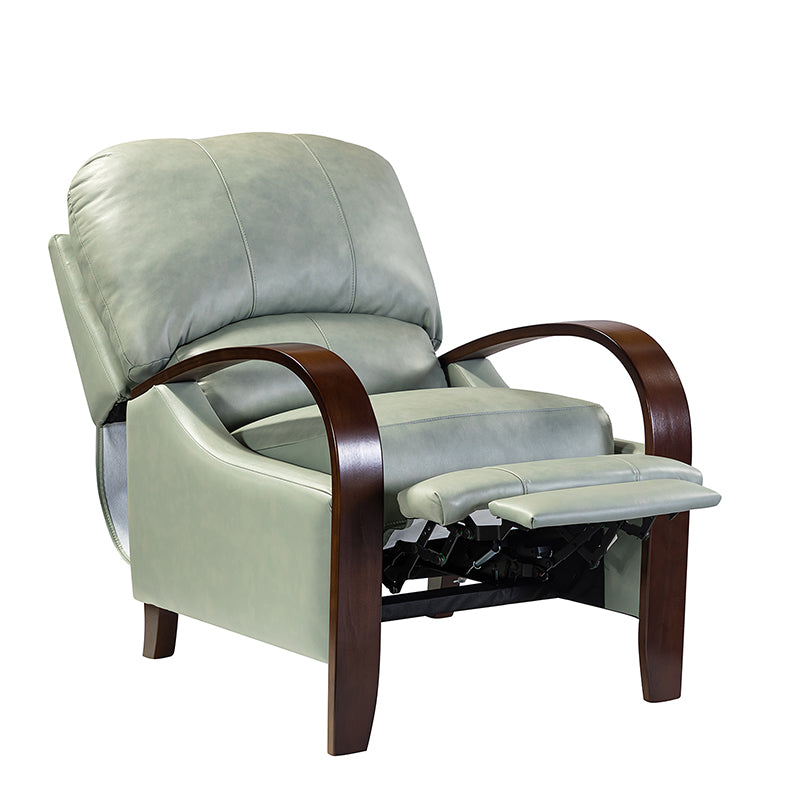 Melissa Genuine Leather Manual Recliner Chair - Handcrafted Full Grain Leather Living Room Recliner with Smooth Manual Mechanism, Perfect for Home Theater, Gaming, and Relaxation