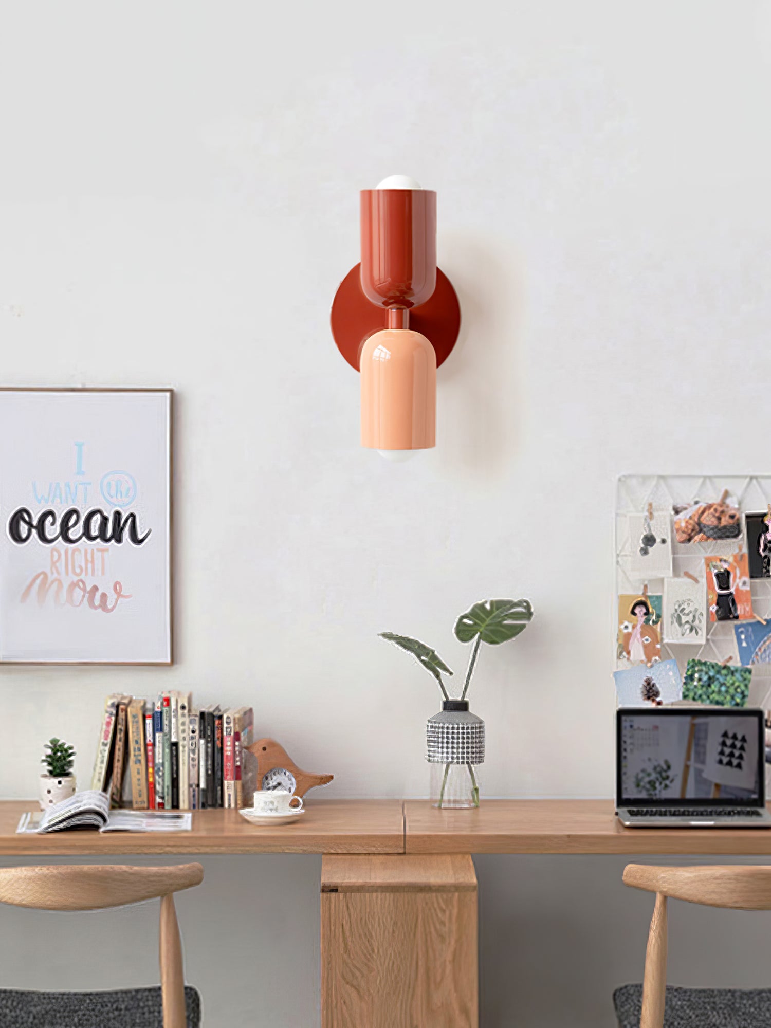 Modern Double Wall Lamp - Sleek Two-Tone Design for Living Room, Bedroom & Office - Energy Efficient LED Lighting for Home & Commercial Spaces
