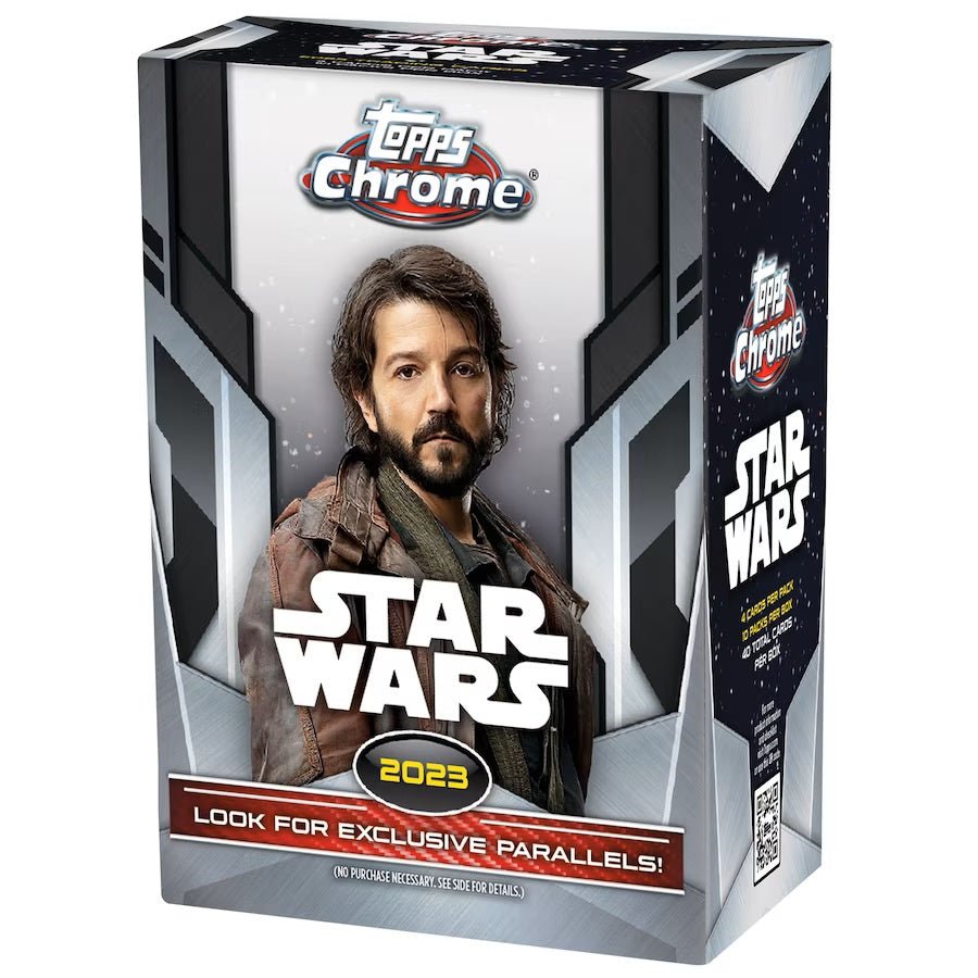 2023 Topps Star Wars Chrome Blaster Box - 24 Packs Trading Cards Collection for Collectors & Fans - Perfect for Gifts, Display & Game Nights