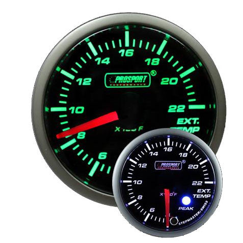 Prosport Premium Peak/Warning EGT Gauge 52mm - High Performance Exhaust Gas Temperature Monitor for Cars, Trucks & Motorsports - Perfect for Racing, Tuning & Engine Diagnostics