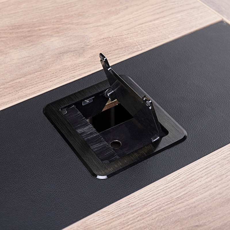Premium VIDAL Conference Table 3.6m x 1.2m - Warm Oak & Black Finish - Ideal for Boardrooms, Meeting Rooms & Office Spaces