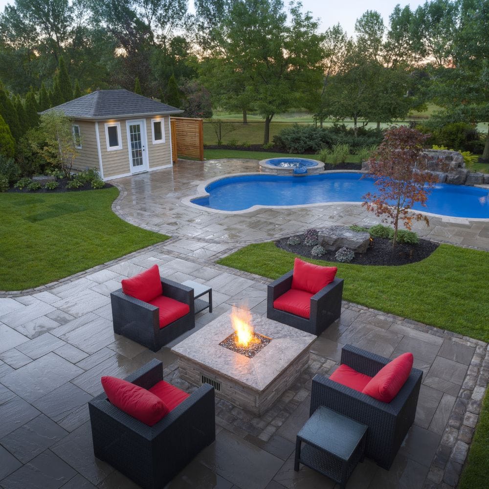 Firegear DIY Square Fire Pit Kit - Outdoor Backyard Fireplace for Camping, Patio, and Garden Gatherings