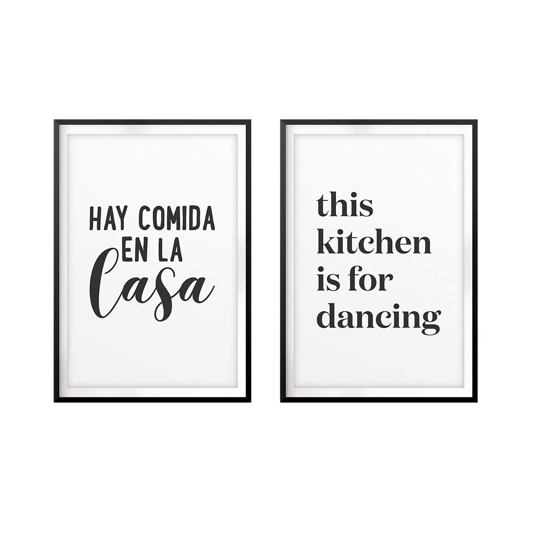 Designs ByLITA 5x7 Kitchen Wall Art Prints - Set of 2 Unframed Home Decor for Farmhouse, Modern & Rustic Kitchens | Perfect for Gifts & Housewarming