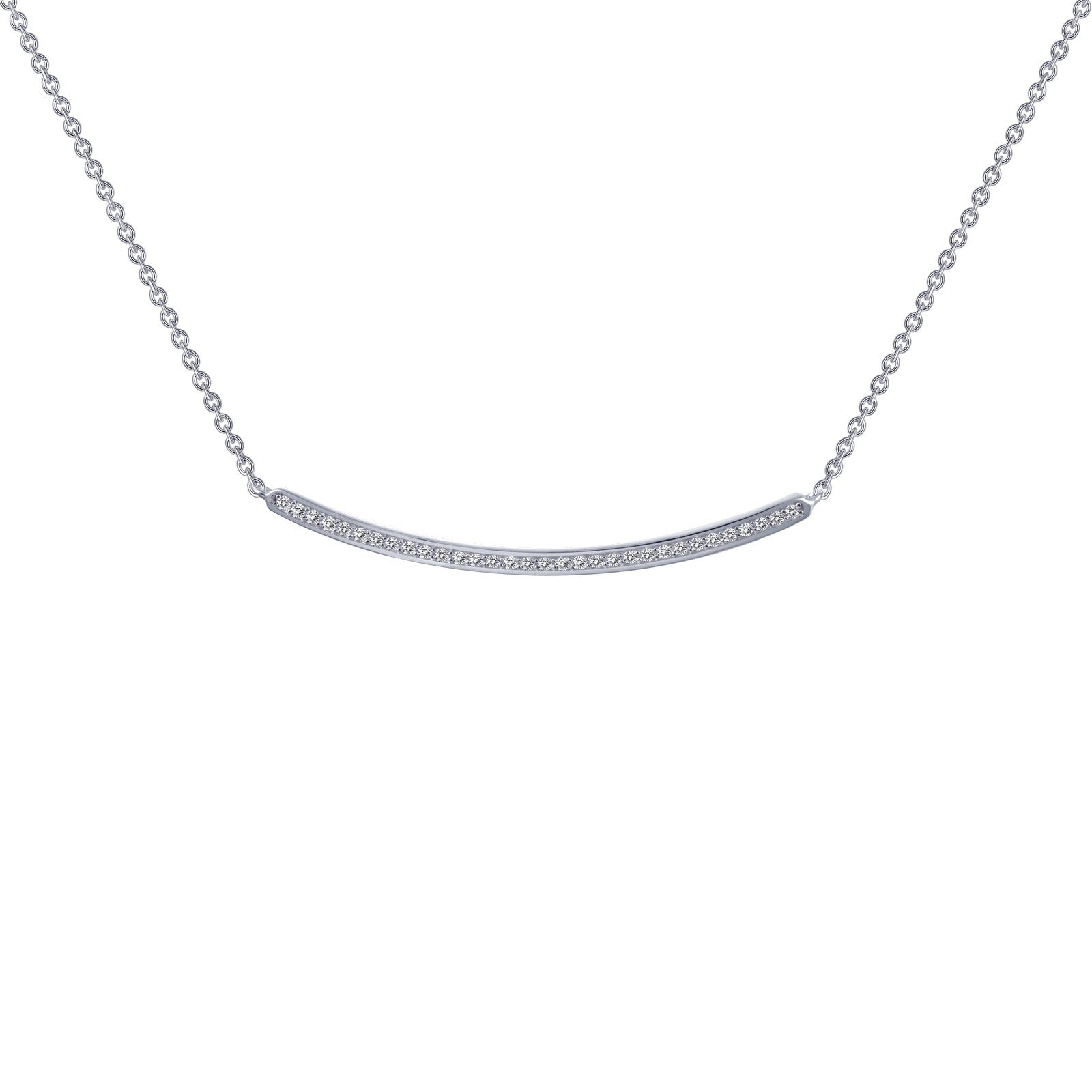 0.32 CTW Curved Bar Necklace - Dainty Gold Pendant for Women | Perfect for Everyday Wear, Date Nights & Gifts