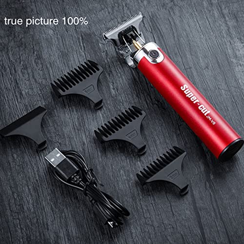 Professional Cordless Hair Clipper & Beard Trimmer for Men - Rechargeable Silver Grooming Kit for Home & Barber Use | Perfect for DIY Haircuts, Beard Shaping & Personal Grooming