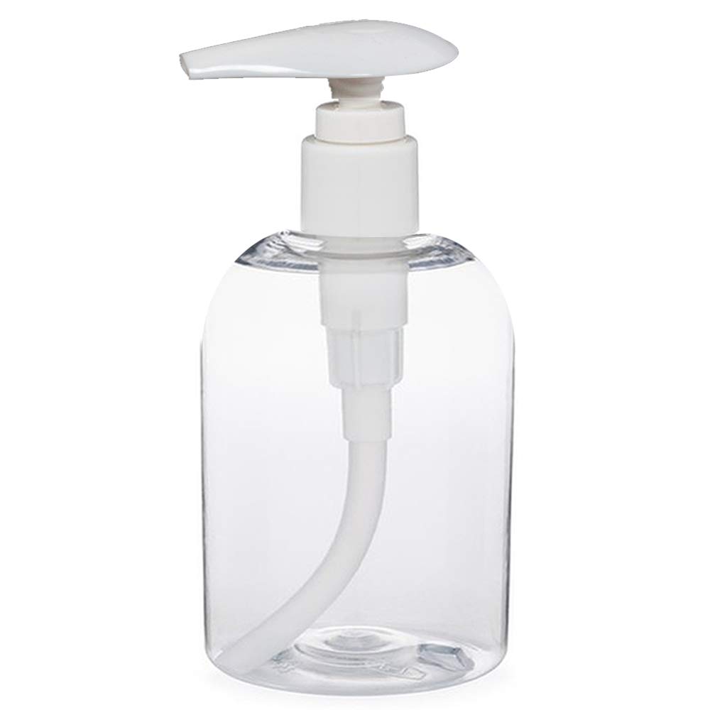 Refillable 11oz Plastic Liquid Soap Dispenser Pump Bottle - Empty Lotion & Cream Container for Bathroom, Kitchen & Travel Use