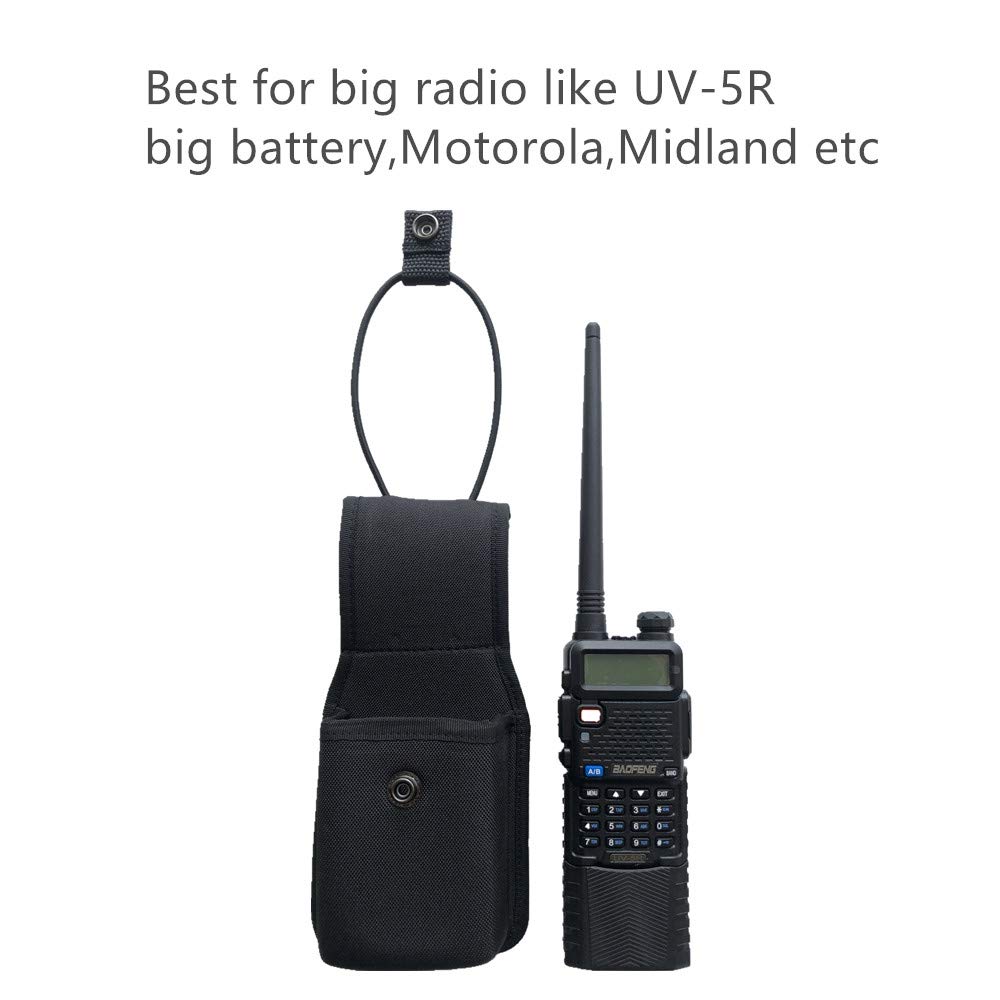 Universal Two-Way Radio Case - 2 Pack Nylon Walkie Talkie Holster Pouch for Motorola MT500/MT1000/MTS2000, Kenwood, ICOM & Large Models - Durable Belt Clip Accessory for Construction, Security & Outdoor Activities