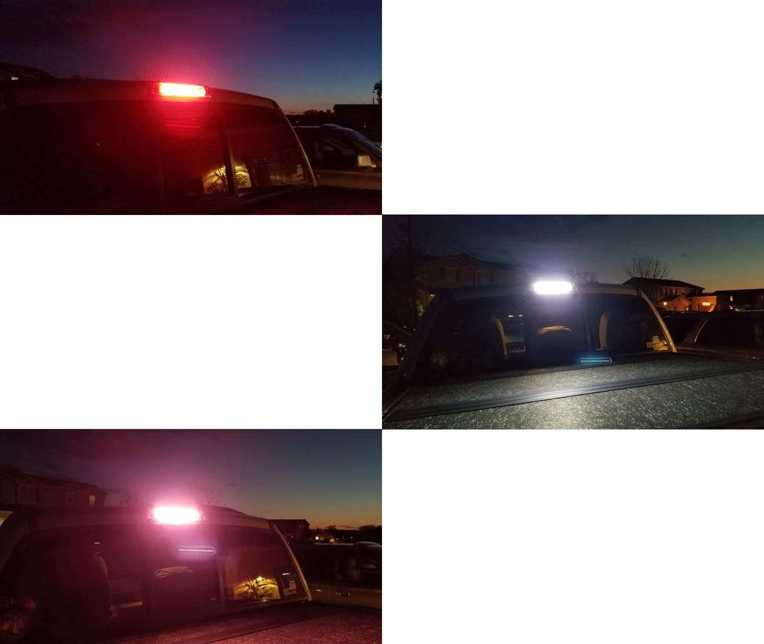 Smoked Lens F1 Style LED Strobe High Mount Third Brake Light for 2016-2023 Toyota Tacoma 4-Door Double Cab - Clearance Light Assembly with Safety Feature (Perfect for Off-Roading & Night Driving)