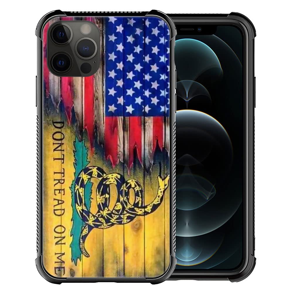 DJSOK iPhone 11 Pro Max Case - Shockproof Slim TPU Cover with Don't Tread On Me USA Flag Design, 4 Corner Protection | Perfect for Outdoor Activities, Travel & Daily Use