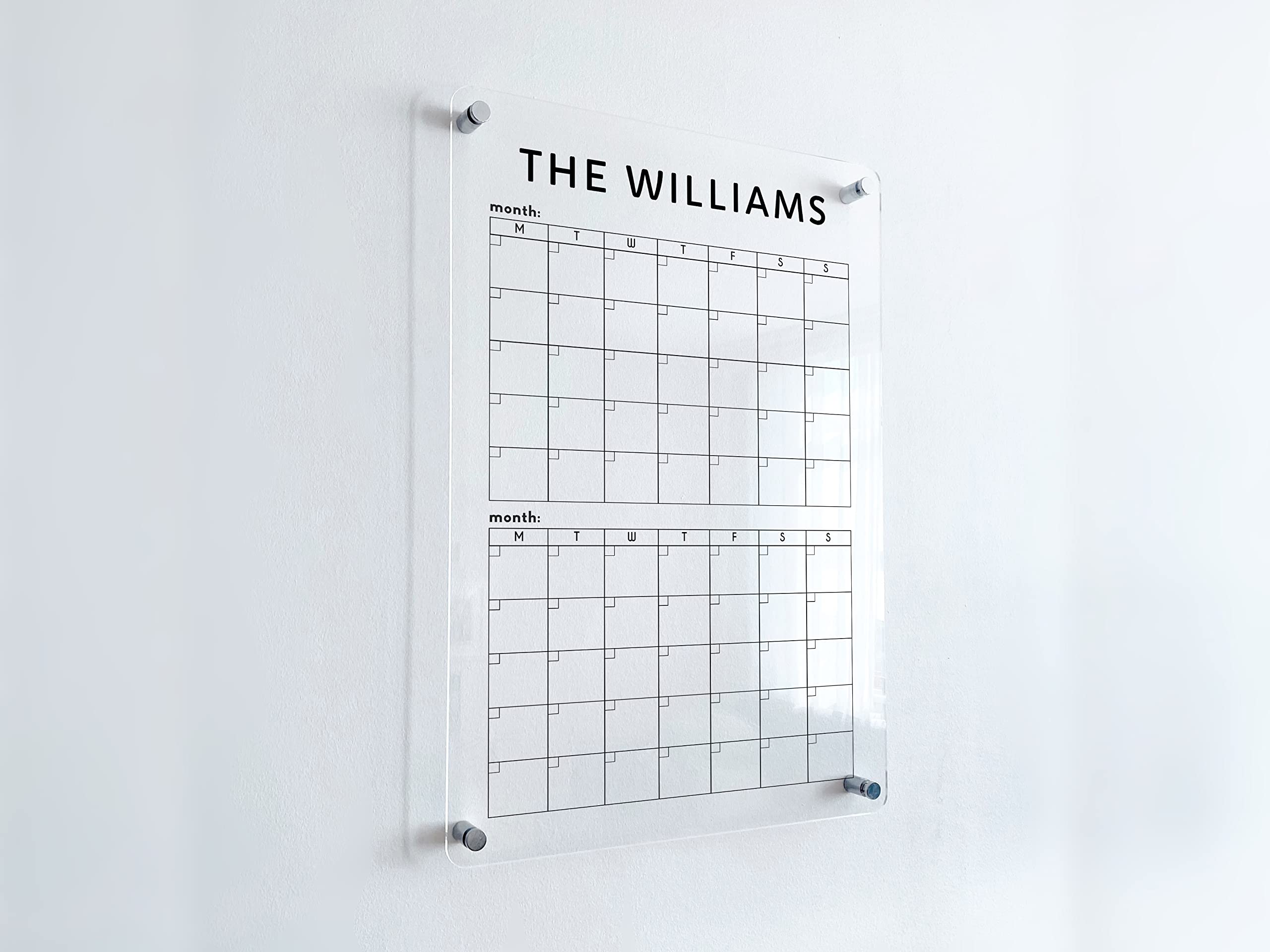 Personalized 2025 Vertical Two Month Wall Calendar - Family Planner with Marker, Monthly & Weekly Layout (24