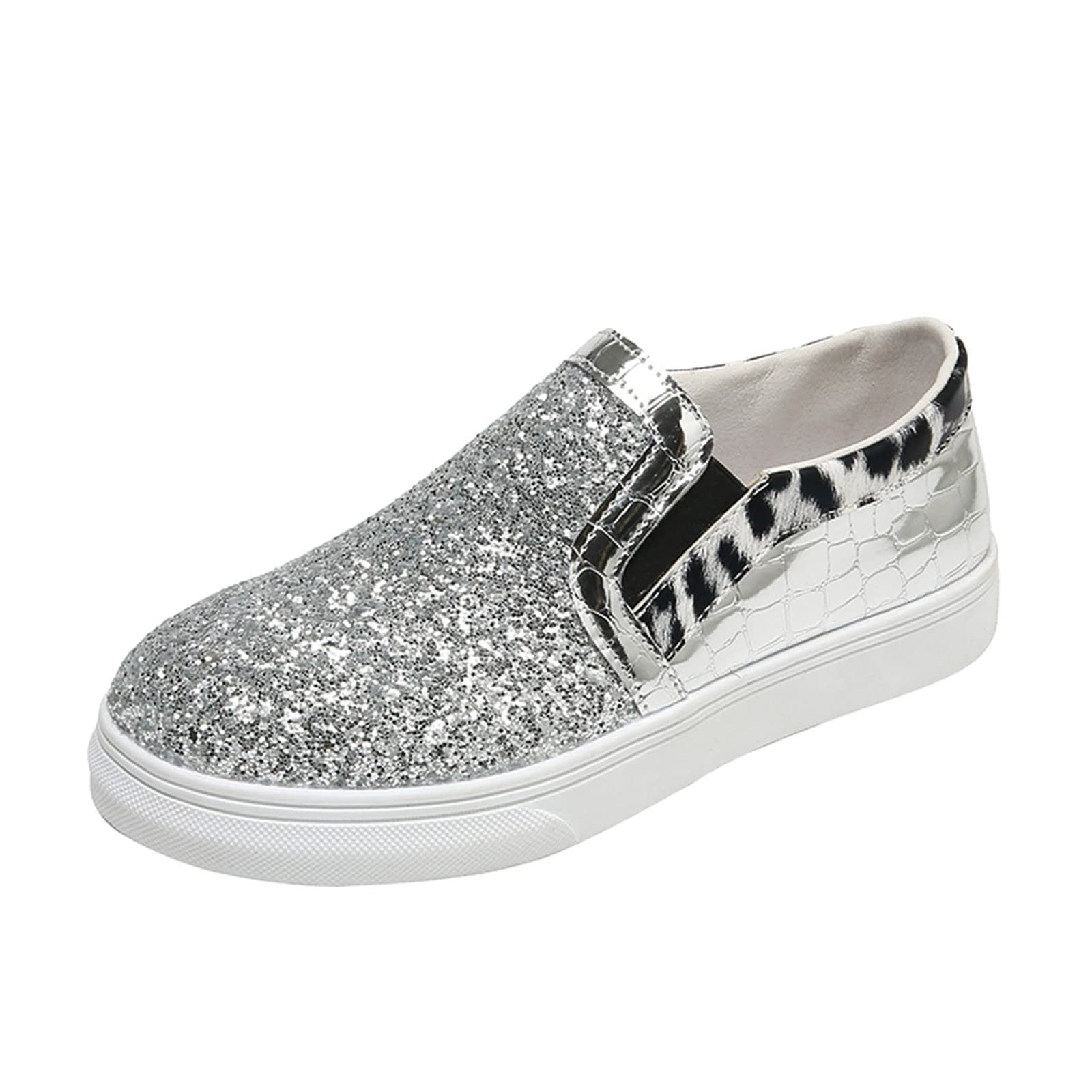Women's Slip-On Running Sneakers - Lightweight White Walking Shoes for Women | Comfortable Casual & Workout Shoes for Gym, Travel & Everyday Wear