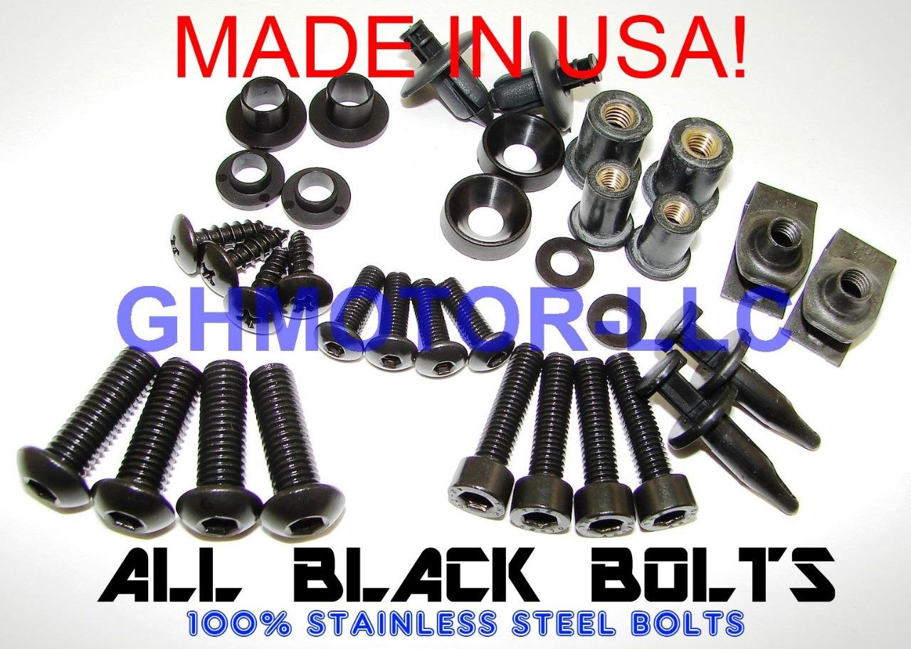 GSX1300R Hayabusa Fairing Bolt Kit (2008-2018) - Black | Motorcycle Repair & Maintenance